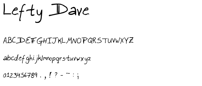 Lefty Dave font